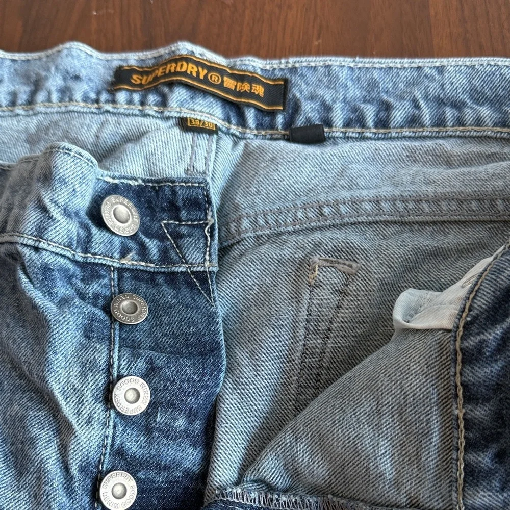 Superdry - Classic Blue Denim Jeans - men 38/30 - Picture 3 of 8